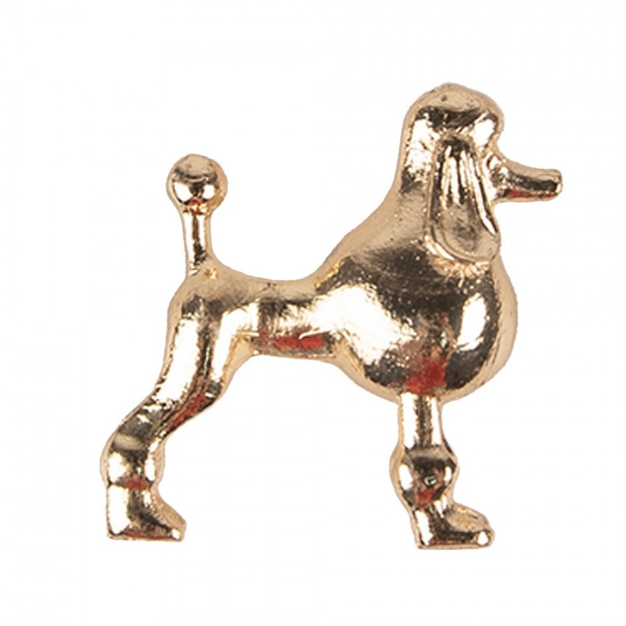 Zlatá kovová úchytka pudl Poodle - 5*4*5 cm / S3 cm