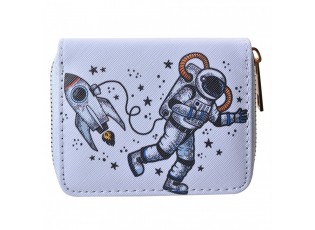 Menší peněženka a astronautem a raketkou - 11*9 cm