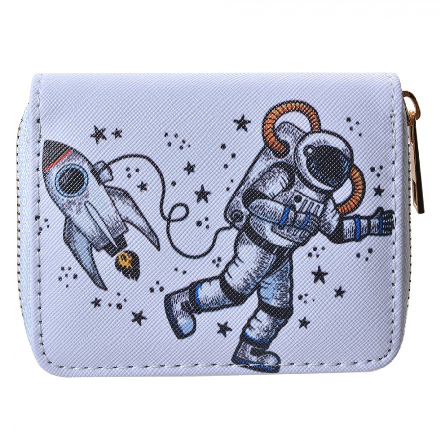 Menší peněženka a astronautem a raketkou - 11*9 cm