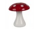 Decorative Figurine Mushroom ? 4x4 Cm Red White Glass - Autumn Clayre & Eef