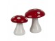 Decorative Figurine Mushroom ? 4x4 Cm Red White Glass - Autumn Clayre & Eef