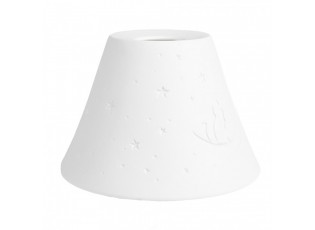 Lampshade ? 15x10 Cm White Porcelain Cats - Collections