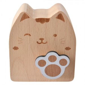 Dřevěná natahovací hrací skříňka kočička Kitty - 7*4*8 cm 