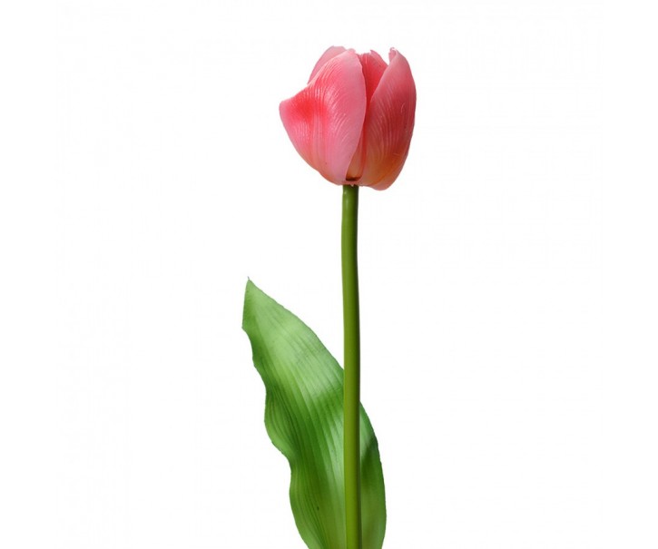 Umělá květina růžový tulipán Tulip Pink - 4*4*32 cm