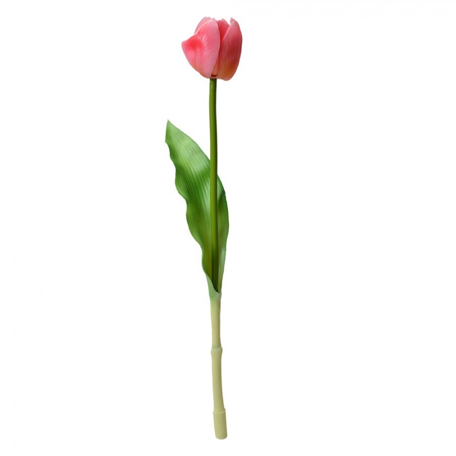 Umělá květina růžový tulipán Tulip Pink - 4*4*32 cm