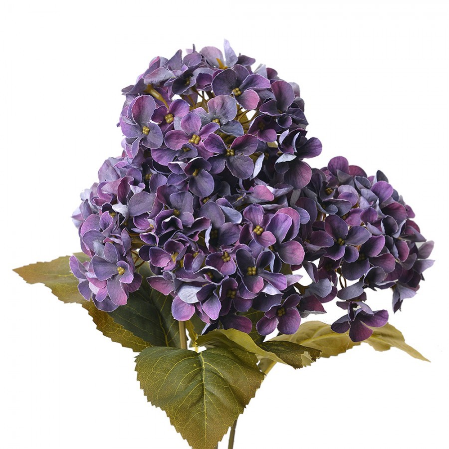 Artificial Flower Hydrangea 44 Cm Purple Plastic Artificial Plant - 44 cm