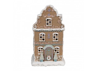 Hnědá svítící perníková chaloupka Gingerbread House - 12*9*20 cm / 3*AAA