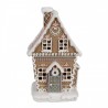 Hnědá svítící perníková chaloupka Gingerbread House - 13*10*21 cm / 3*AAA Barva: hnědáMateriál: PolyresinHmotnost: 0,45 kg