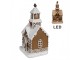 Hnědá svítící perníková chaloupka Gingerbread House - 8*7*15 cm