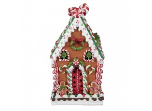 Hnědá zdobená perníková chaloupka Gingerbread House - 20*20*37 cm