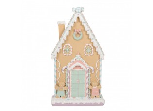 Perníková veliká dekorace chaloupky a perníčků Gingerbread House - 50*15*93 cm