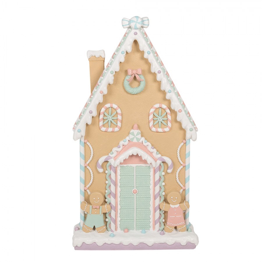 Perníková veliká dekorace chaloupky a perníčků Gingerbread House - 50*15*93 cm