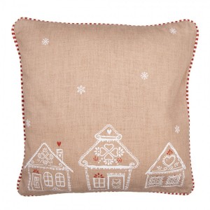 Povlak na polštář s perníkovými chaloupkami Gingerbread Bliss - 40*40cm