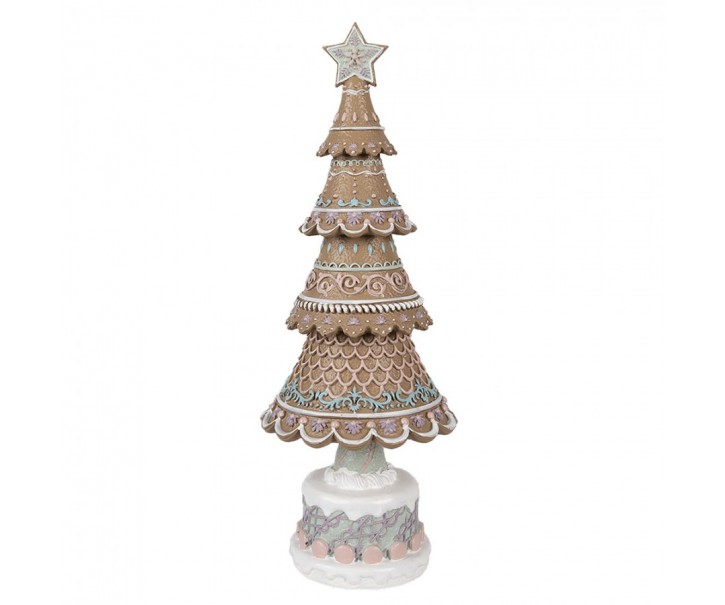 Dekorace vánoční perníkový stromek Gingerbread Tree - Ø 13*33 cm 