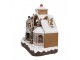 Hnědá svítící a hrající perníková chaloupka Gingerbread House - 33*17*30 cm