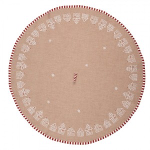 Kulatá utěrka s perníkovými chaloupkami Gingerbread Bliss - Ø 80 cm