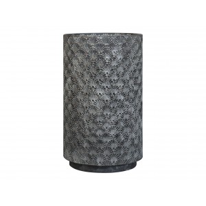 Zinková antik kovová lucerna se vzorem Vire - Ø 30*50 cm