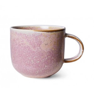 Rustikálně růžový porcelánový hrnek Chef - 12*9*8 cm / 320 ml 