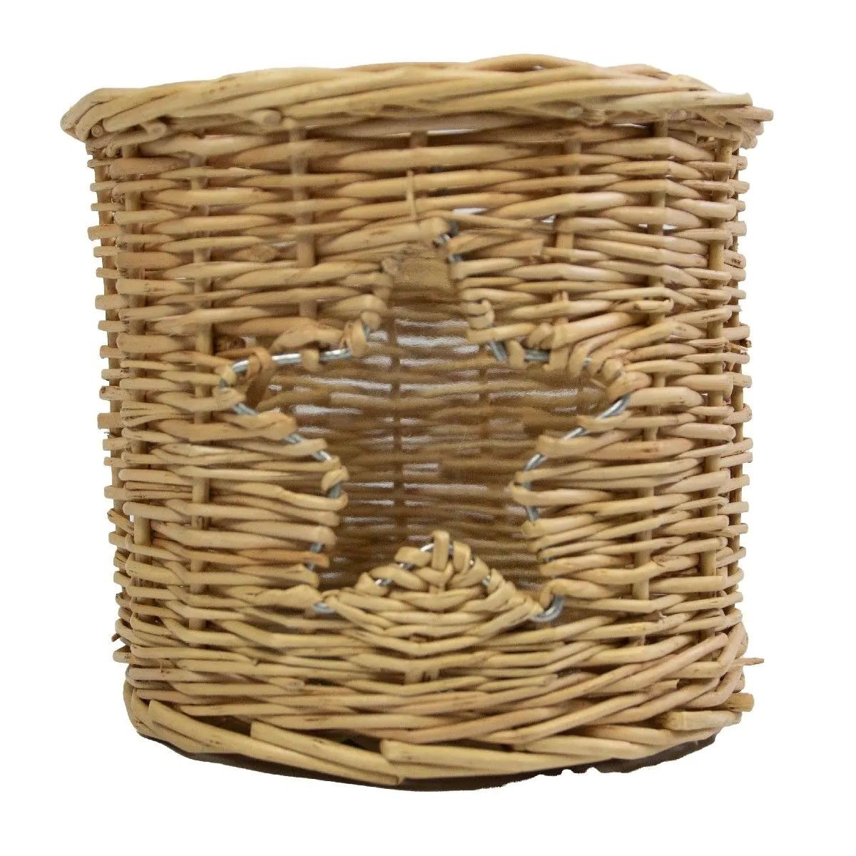Přírodní proutěná lucerna / svícen s hvězdou Routti - Ø 13*12 cm