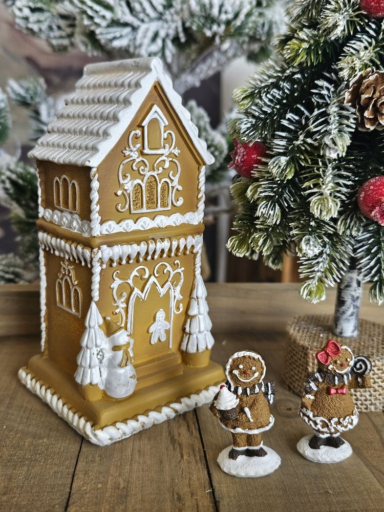Svítící perníková chaloupka Gingerbread House - 8*8*15 cm