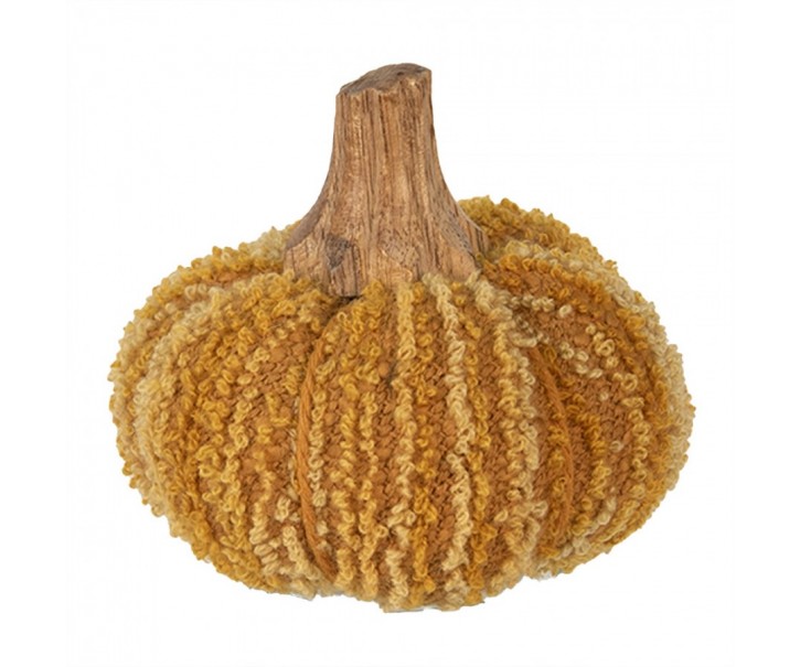 Oranžová látková dekorace dýně Pumpkin S - Ø 9*8 cm