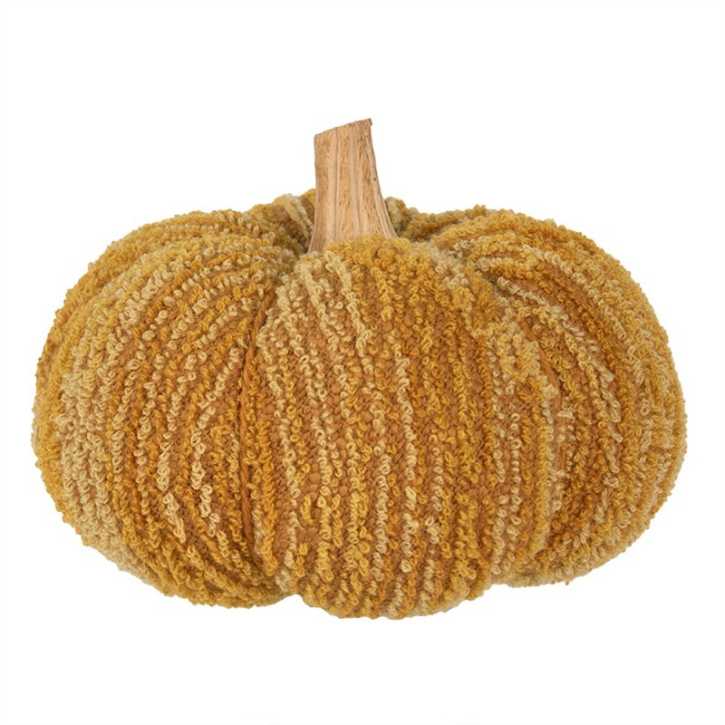 Oranžová látková dekorace dýně Pumpkin L - Ø 15*12 cm  Clayre & Eef