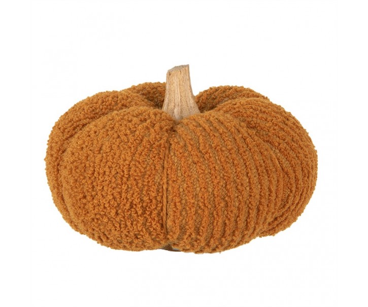 Oranžová látková dekorace dýně Pumpkin L - Ø 15*12 cm