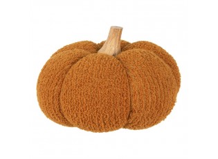 Oranžová látková dekorace dýně Pumpkin XL - Ø 20*14 cm