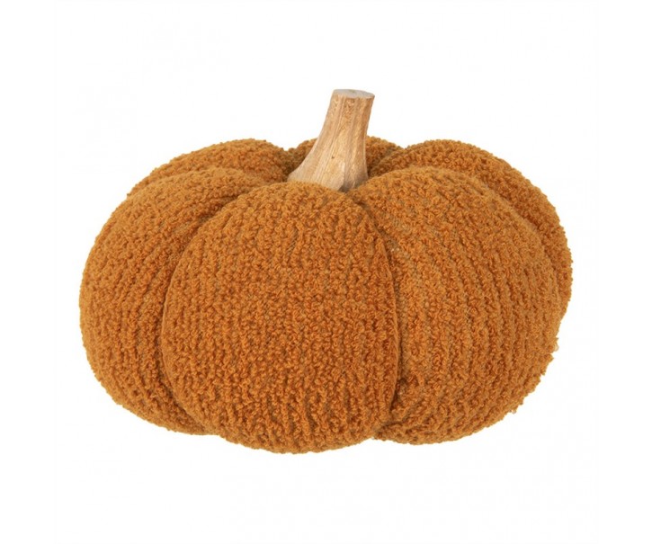 Oranžová látková dekorace dýně Pumpkin XL - Ø 20*14 cm