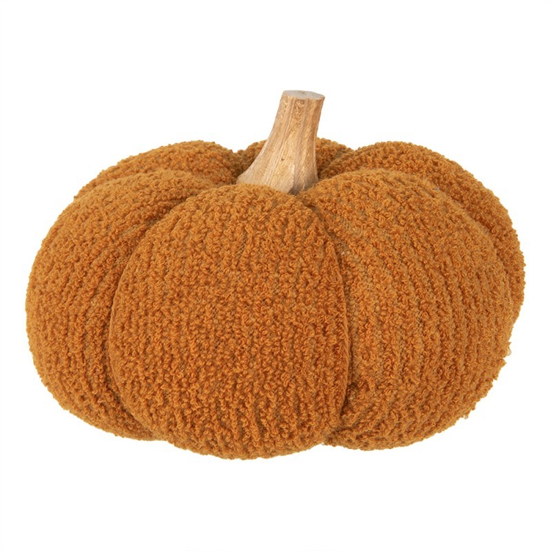 Oranžová látková dekorace dýně Pumpkin XL - Ø 20*14 cm Clayre & Eef