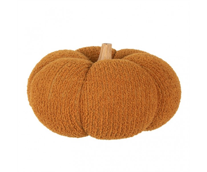 Oranžová látková dekorace dýně Pumpkin XXL - Ø 25*16 cm 