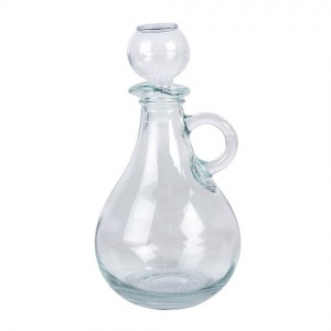 Dekorační skleněná láhev karafa se zátkou a ouškem - 325 ml