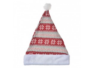 Christmas Decoration Christmas Hat ? 20x40 Cm Red White Straw - Collections
