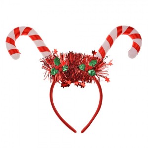 Vánoční dekorační čelenka s cukrovými holemi Candy Cane - 28*3*23 cm