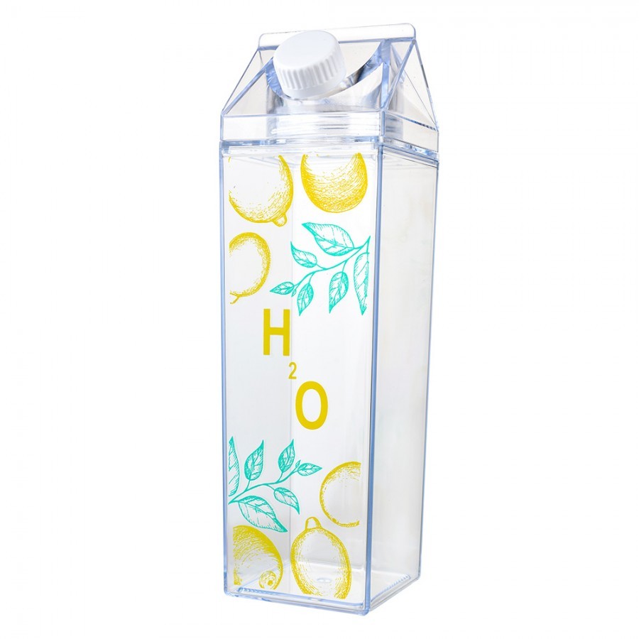 Water Bottle 750 Ml Transparent Plastic Lemons - 750 ml