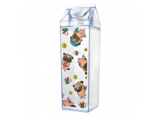 Water Bottle 1000 Ml Transparent Plastic Dogs - 1000 ml