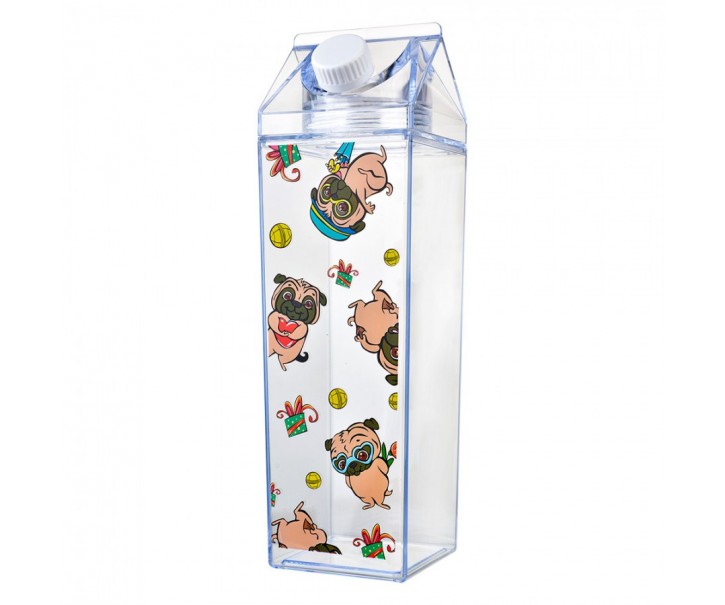 Water Bottle 1000 Ml Transparent Plastic Dogs - 1000 ml Clayre & Eef