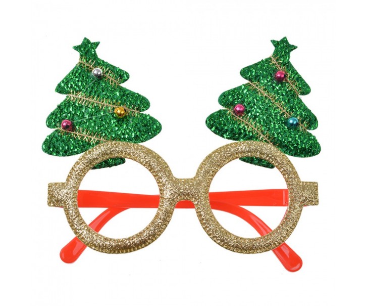 Christmas Glasses 13x3x11 Cm Red Plastic Christmas Decoration - 13*3*11 cm Clayre & Eef