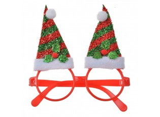 Christmas Glasses 13x3x15 Cm Red Plastic Christmas Decoration - 13*3*15 cm