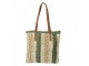 Béžovo-zelená plážová taška kabelka Beach Bag - 36*2*40 cm