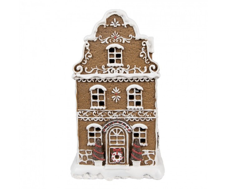 Vánoční perníková chaloupka s Led světýlky Gingerbread House - 12*10*21 cm