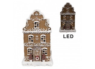 Vánoční perníková chaloupka s Led světýlky Gingerbread House - 12*10*21 cm