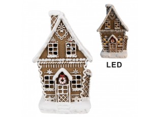 Vánoční perníková chaloupka s Led světýlky Gingerbread House - 13*10*21 cm