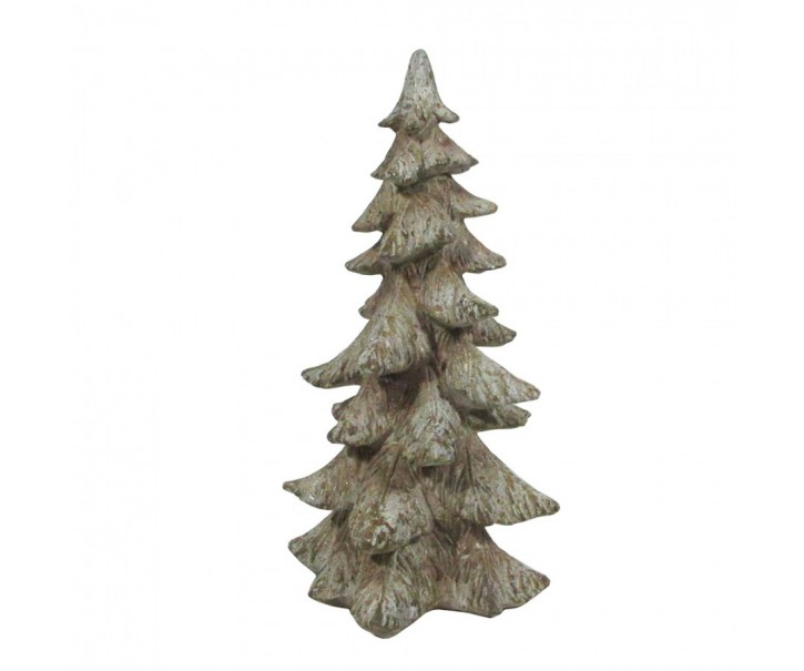 Hnědá dekorace vánoční stromek Christmas Tree - 19*18*36 cm