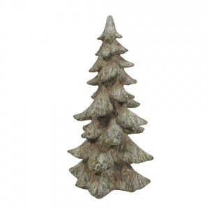 Hnědá dekorace vánoční stromek Christmas Tree - 19*18*36 cm