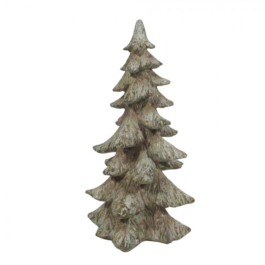 Hnědá dekorace vánoční stromek Christmas Tree - 19*18*36 cm