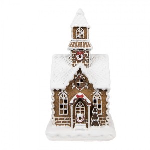 Vánoční perníková chaloupka s Led světýlky Gingerbread House - 13*11*25 cm