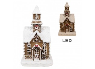 Vánoční perníková chaloupka s Led světýlky Gingerbread House - 13*11*25 cm