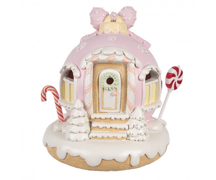 Cukrový domek s Led světýlky Gingerbread House - 14*12*14 cm/ 3*AAA