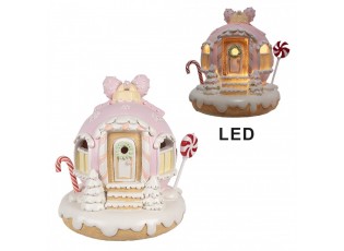 Cukrový domek s Led světýlky Gingerbread House - 14*12*14 cm/ 3*AAA